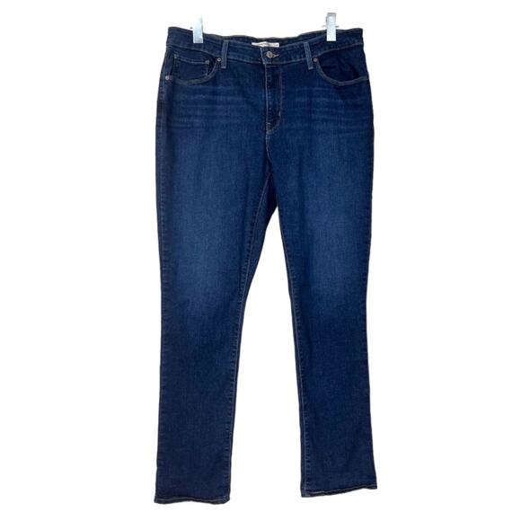 Levi’s Women’s Jeans Classic Mid Rise Skinny Ankle Dark Wash Size 34x30, 18 Plus - Picture 1 of 8